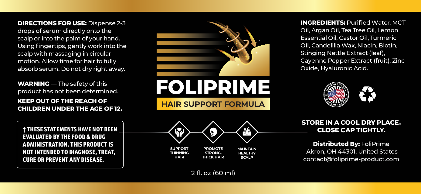 FoliPrime Supplement Facts